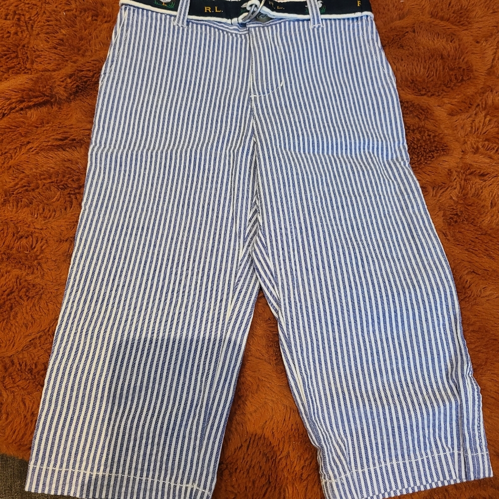 Boys Ralph Lauren seer sucker pants size 12M